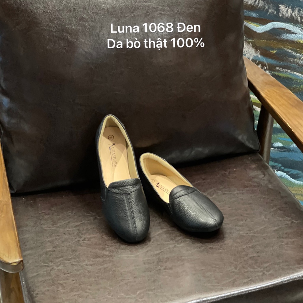 Giày bệt nữ mũi tròn búp bê đế bằng mềm êm chân Lunashoes 1304 da thật cao cấp dễ đi kiểu Hàn quốc nhiều màu