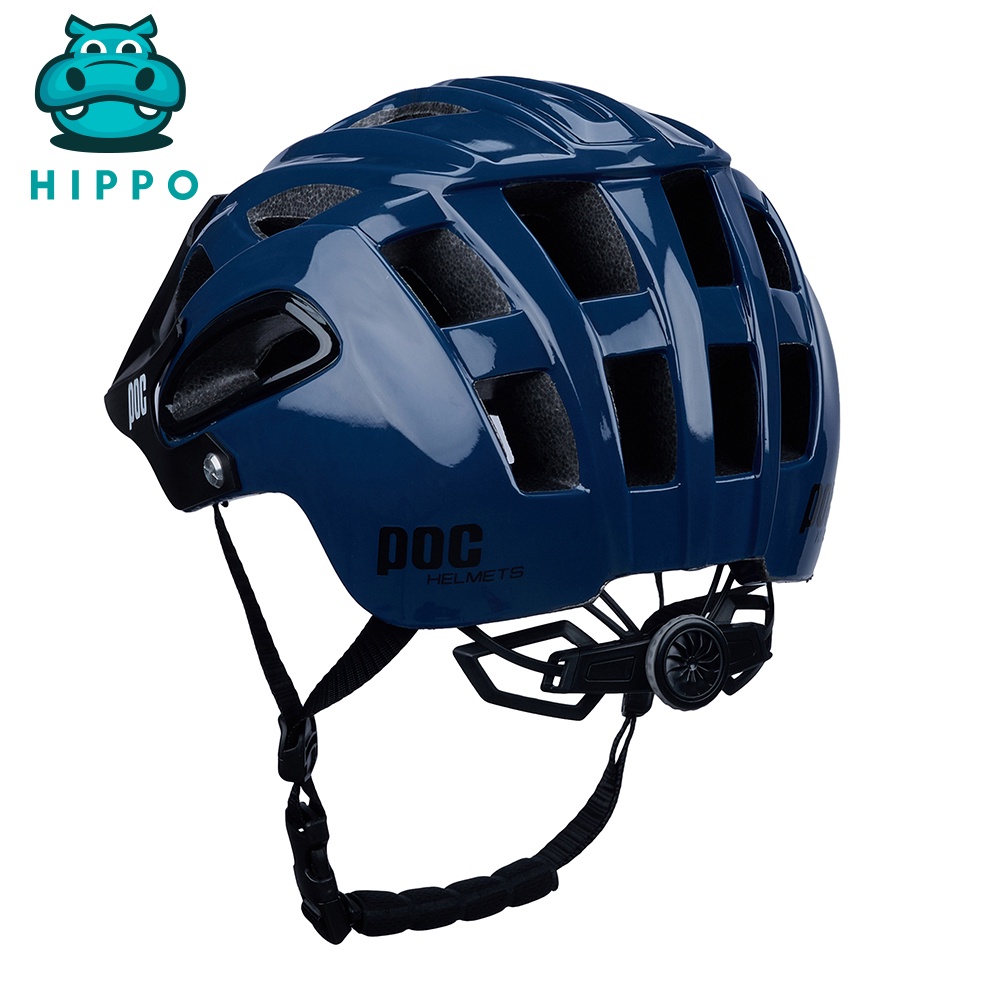 Mũ bảo hiểm xe đạp thể thao chuyên nghiệp Poc 07 siêu nhẹ bóng màu xanh mực - HIPPO HELMET