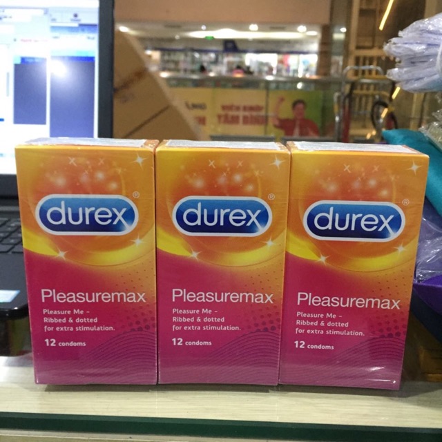 Chính hãng 100% Bao cao su Durex pleasuremax có gai, gân, phát sáng