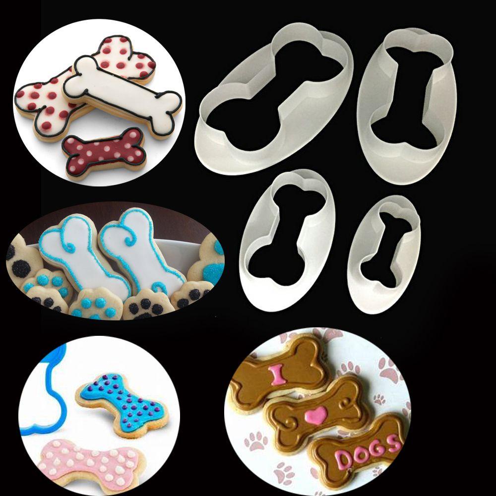 Set 4 Khuôn Làm Bánh Hình Khúc Xương Chó DIY