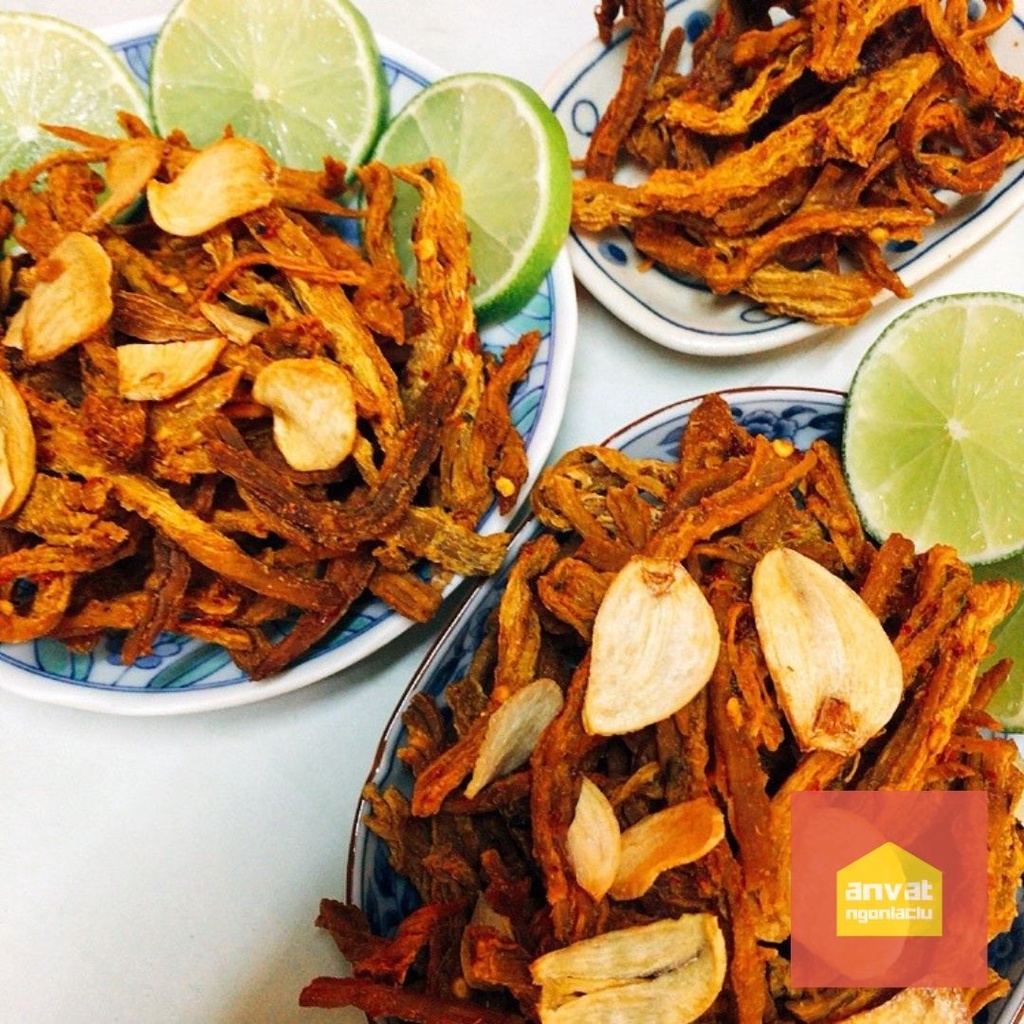 [GIÁ SỐC DÙNG THỬ] 100G KHÔ HEO CHÁY TỎI GIÒN RỤM 100% HEO TƯƠI ĐẢM BẢO ATVSTP