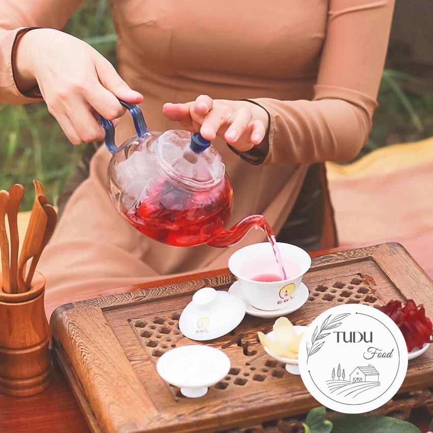 Combo Trà Hoa Cúc, Trà Atiso Đỏ Tudu Food Loại 1 Chất Lượng Tốt Đóng Túi Zip Giấy Thực Phẩm 100g Mỗi Loại