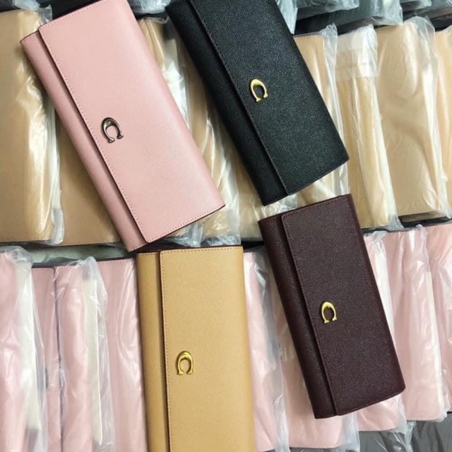 Ví coach nắp gập xuất xịn