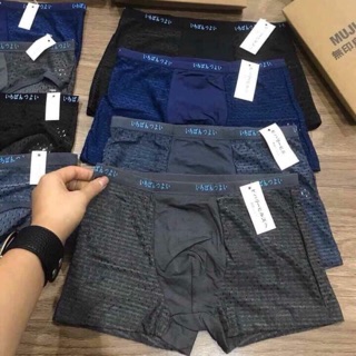 Combo 4 quần sịp đùi nam MUJI thông hơi tháng và mát