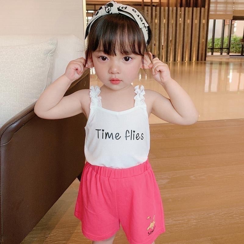 Lyvyshop - (Hàng đẹp) Áo dây thun gân nhún bèo dây siêu dễ thương cho bé từ 08-26kg