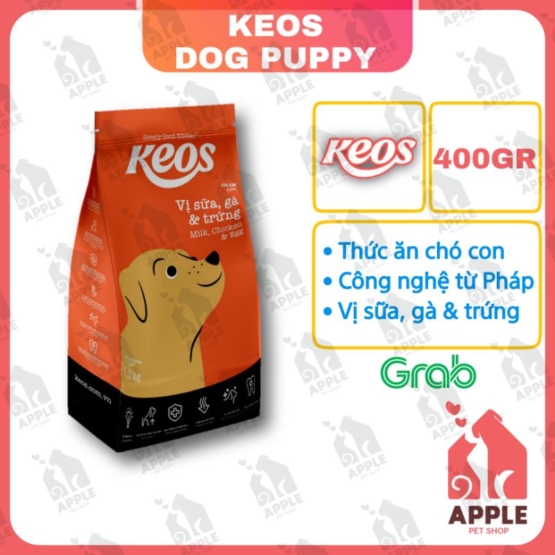 [KEOS DOG PUPPY] [400GR] Thức ăn hạt cho chó con Keos