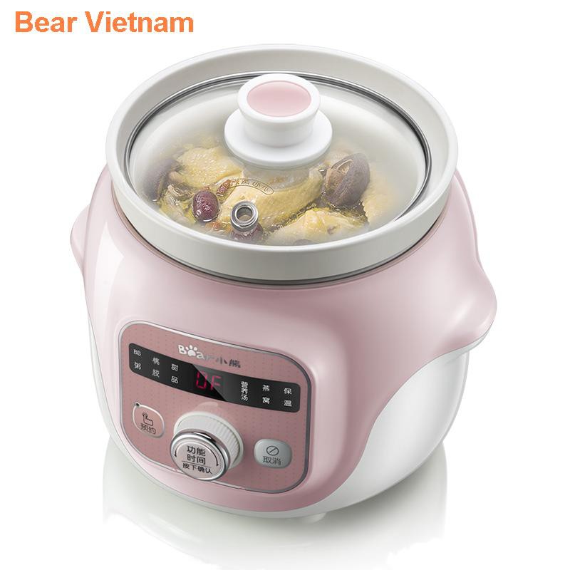 ❃Nồi cơm điện Bear sứ hầm súp nấu cháo bb mini tự động ăn dặm cho bé 1-2 người