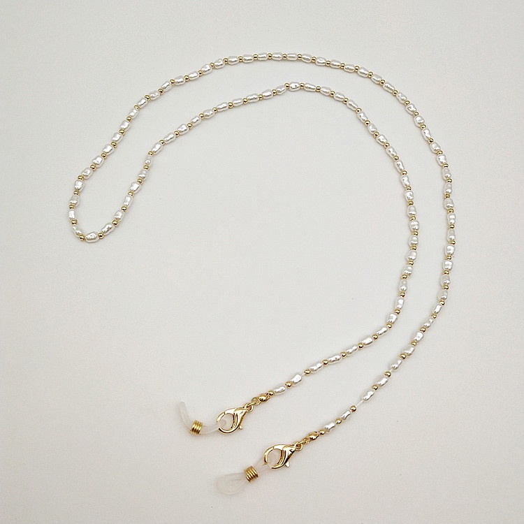 Dây đeo mắt kính 70cm đính vỏ ngọc trai xinh xắn