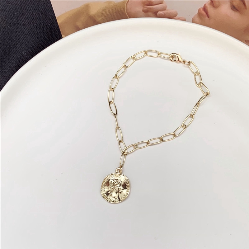 Vòng đeo tay dạng dây chuỗi xích thời trang phong cách retro Hàn Quốc