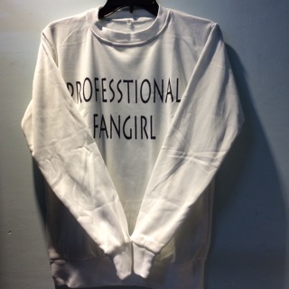 Áo unisex sweater in nỉ bông nhiều màu (38-70kg). word - chữ - professitional fangirl