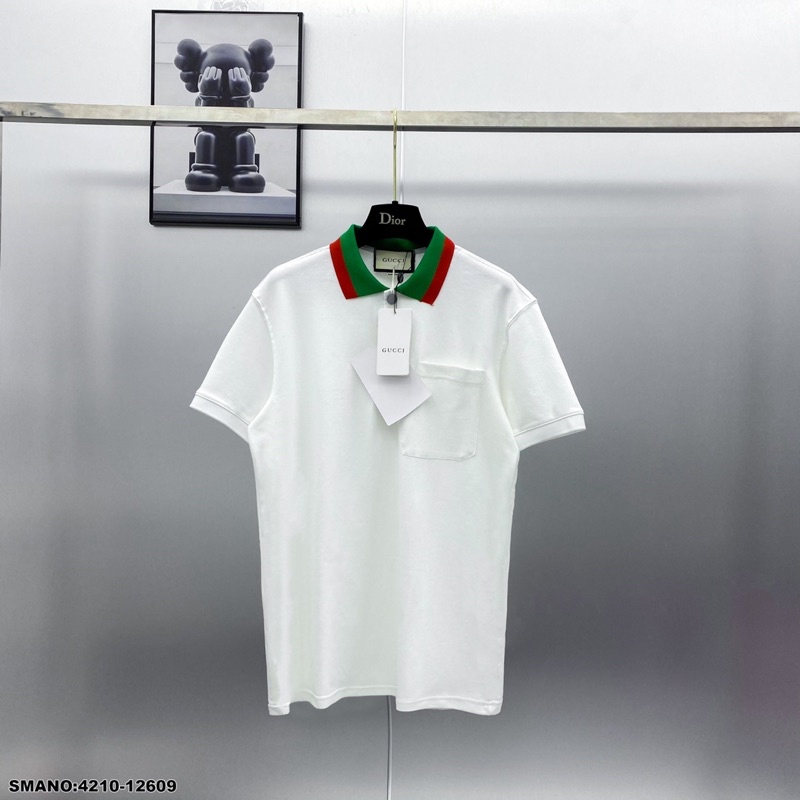 Áo Polo Nam Cotton Gai Bo Vạch Xanh Đỏ Đơn Giản PL03P