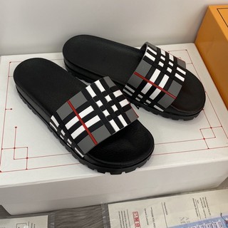 Dép Quai Ngang Nam thời trang BBR kẻ ô vuông mẫu hót 2021