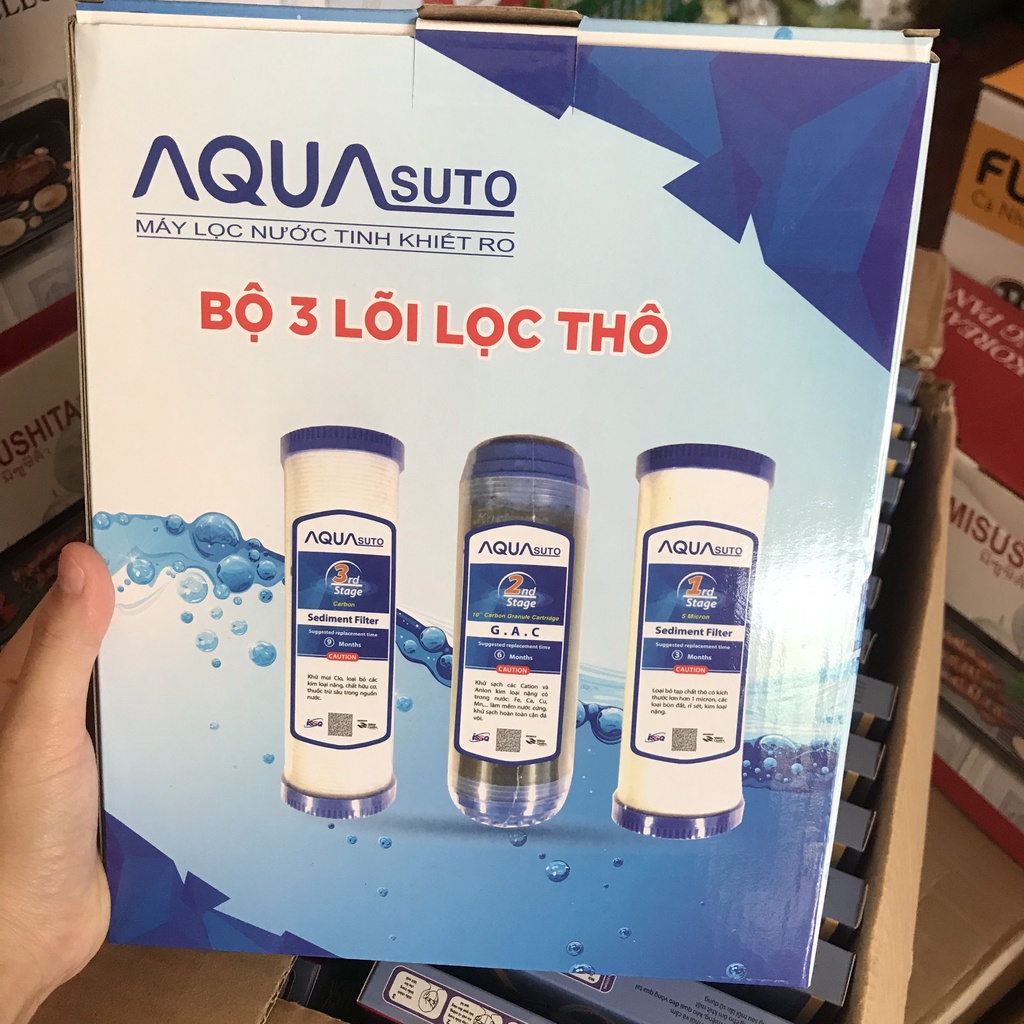 Bộ 3 Lõi Lọc Thô Aqua Hàng Công Ty