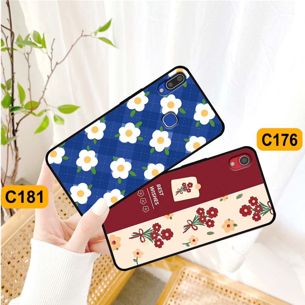 Ốp Vivo Y91 / Y91c / Y93 / Y95 in hình hoa cỏ nhẹ nhàng,họa tiết caro xinh xắn.ốp lưng chống sốc