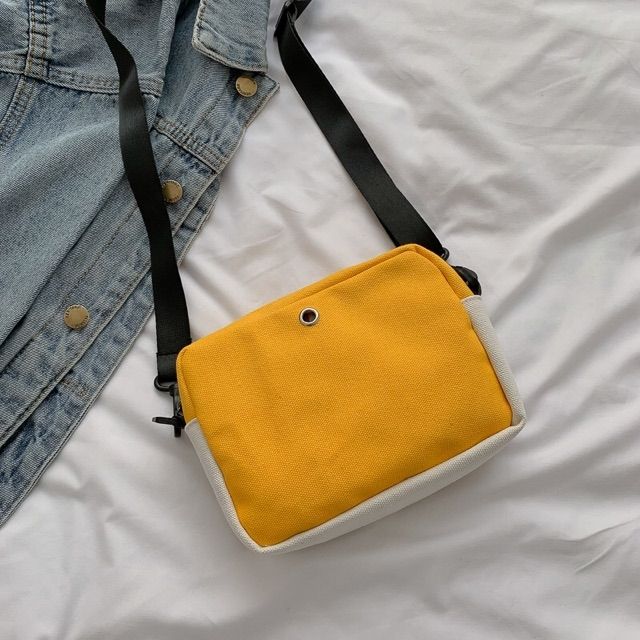 Túi chéo nam nữ chip chip thời trang và cá tính in hình gà con tặng kèm 3 chú gà