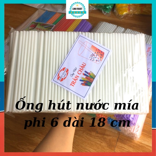 Ống hút nước mía, ống hút nhựa nhiều màu phi 6  LINHMART