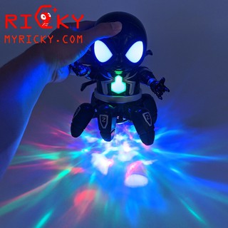 Robot Spider Man biểu diễn theo nhạc