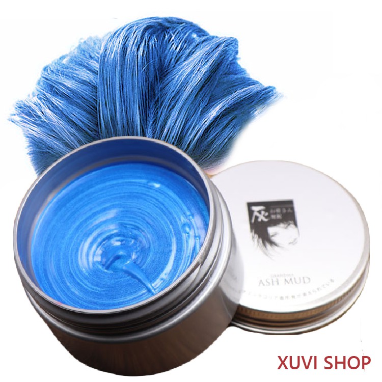 Sáp Vuốt Tóc Màu Xanh Dương ASH MUD Công Nghệ Nhật Bản