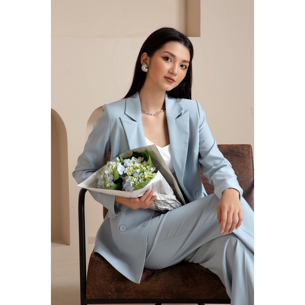 Set vest blazer nữ Julie Maiimer màu xanh | BigBuy360 - bigbuy360.vn