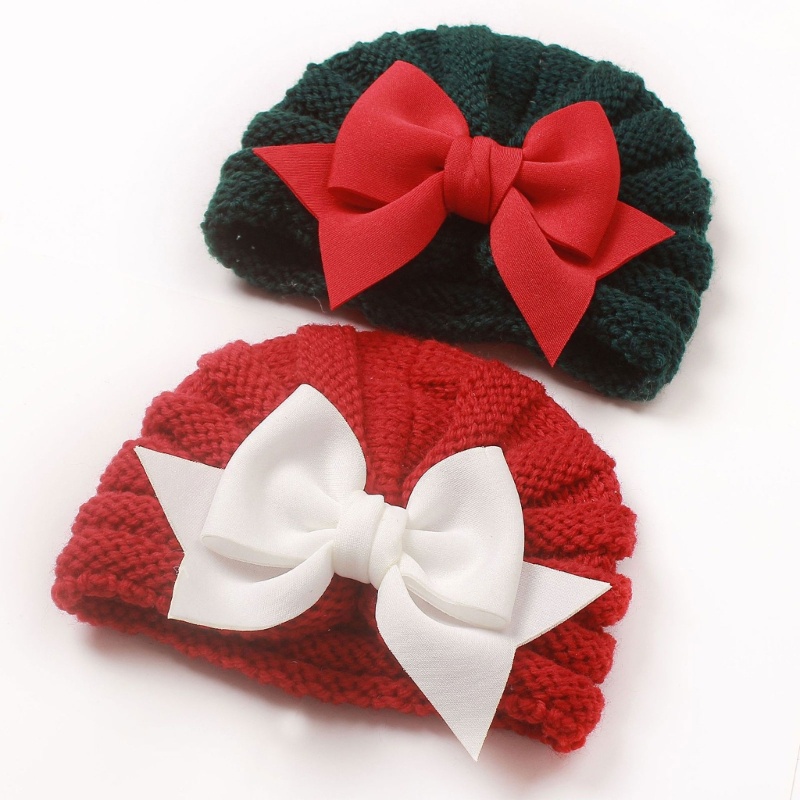 Mũ Beanie Thắt Nút Mùa Đông Cho Bé Sơ Sinh 0-2 Tuổi