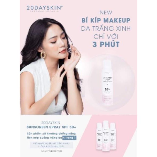 (Trợ giá) xịt chống nắng 20dayskin