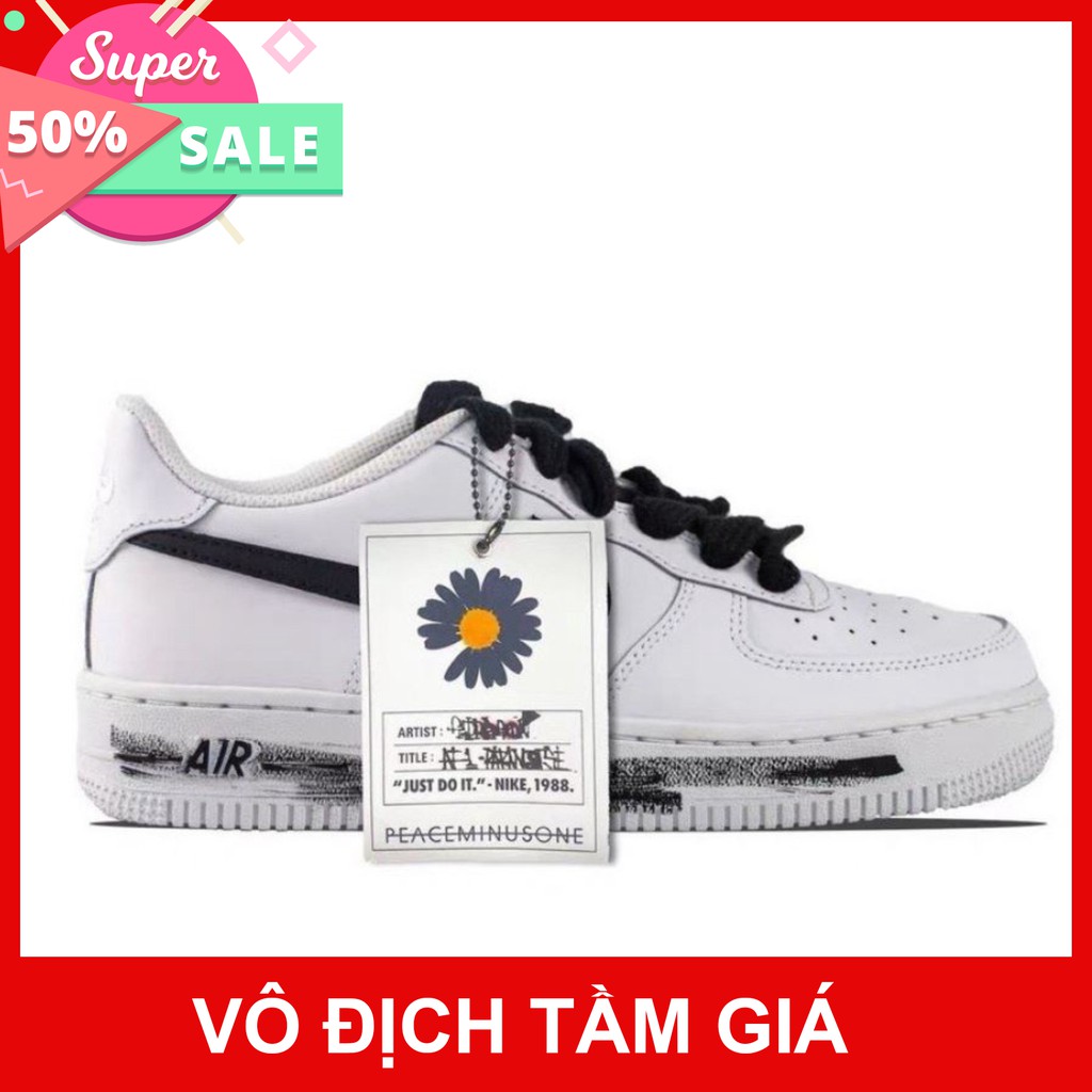 💕 HOT 2021 💕 GIÀY SNEAKER NAM NỮ AF1 MÀU TRẮNG BẢN SƠN HOA CÚC ĐEN CAO CẤP FULL SIZE 36-43, MIỄN PHÍ VẬN CHUYỂN TOÀN Q