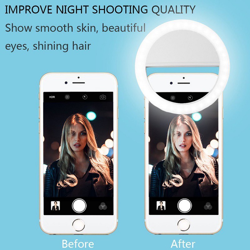 ANDROID Đèn Led Hỗ Trợ Chụp Ảnh Selfie 36 Bóng Led Sạc Usb