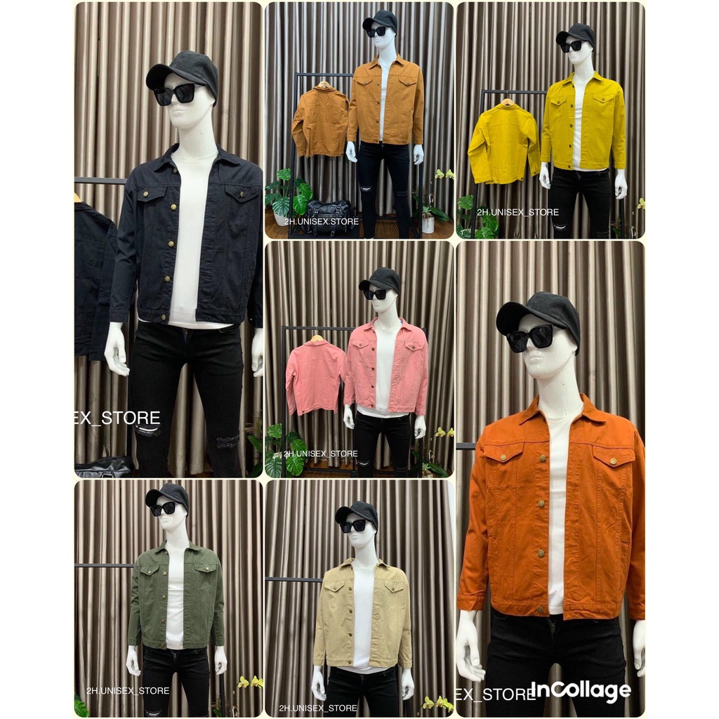ÁO KHOÁC KAKI JEAN NAM NỮ UNISEX ĐỦ MÀU