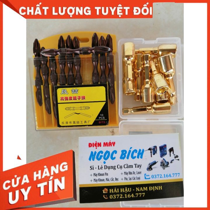 [LOẠI XỊN] Đầu Vít Và Chụp Tôn Vàng 8mm