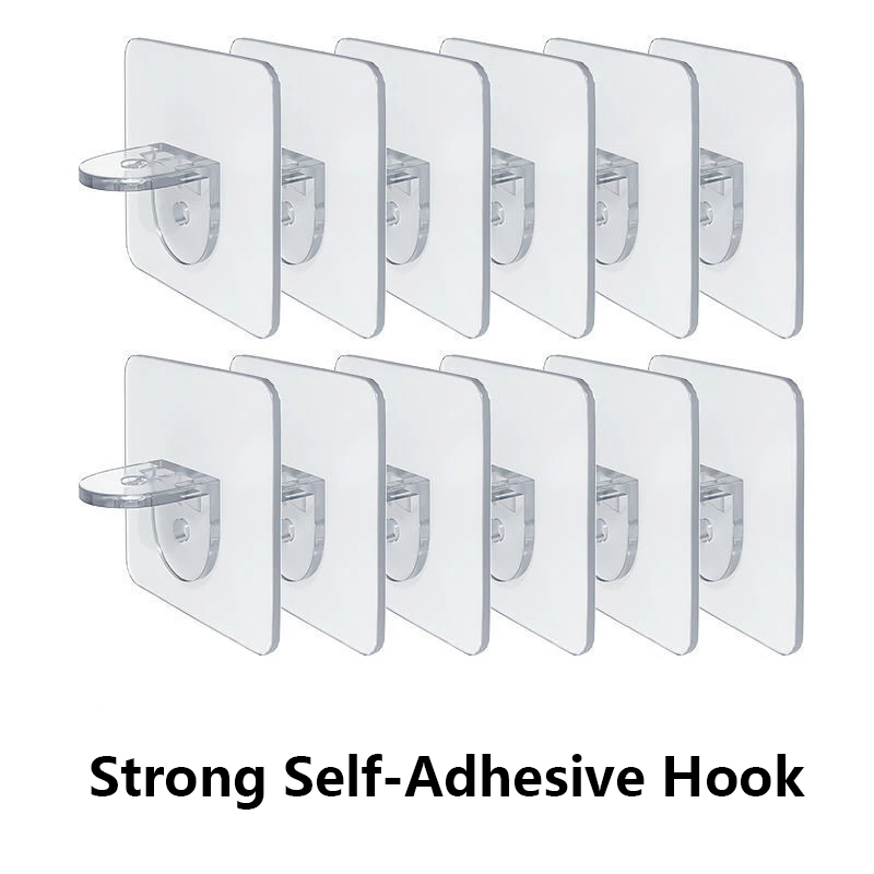 Set 5 Móc Dán Tường Trong Suốt Chống Thấm Nước