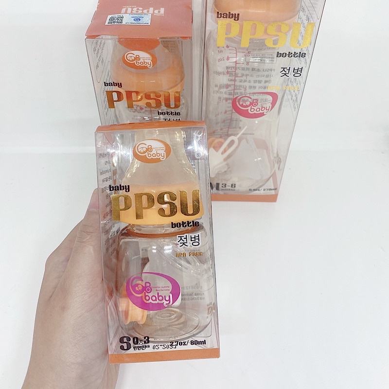 (Hàng chính hãng) Bình sữa PPSU GB Baby Hàn Quốc 80ml/120ml/160ml/270ml/280ml(hàng chính hãng)