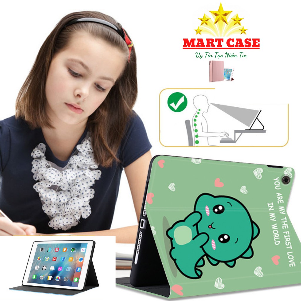 Case ipad air 4 silicon hình Khủng Long xanh cute ốp ipad Pro 11/9.7/10.5/Air 3/10.2 gen 7/8...MART CASE | BigBuy360 - bigbuy360.vn