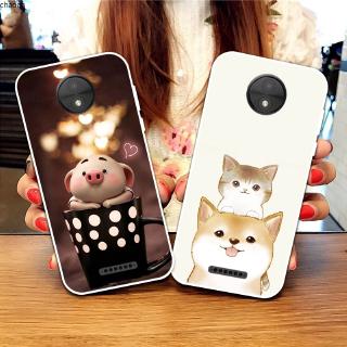 Ốp lưng silicone TPU hình con mèo và lợn cho Motorola Moto C E4 G5 G5S G6 E5 Z Z2 Play Plus M X4 One Power