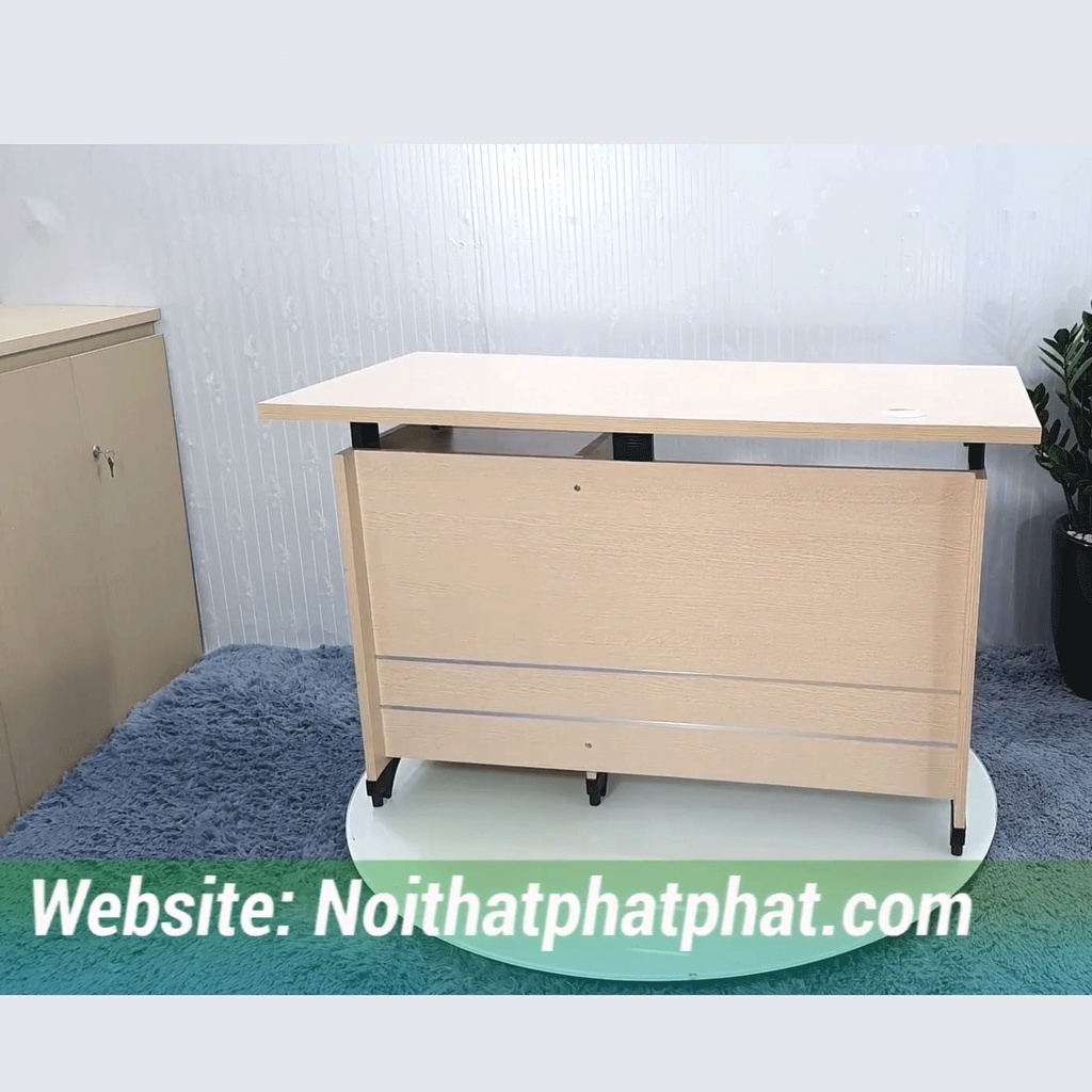 Bàn văn phòng Phát Phát 1.2 x 0.6m có hộc tủ, bàn làm việc văn phòng, tại nhà chính hãng - BLV15