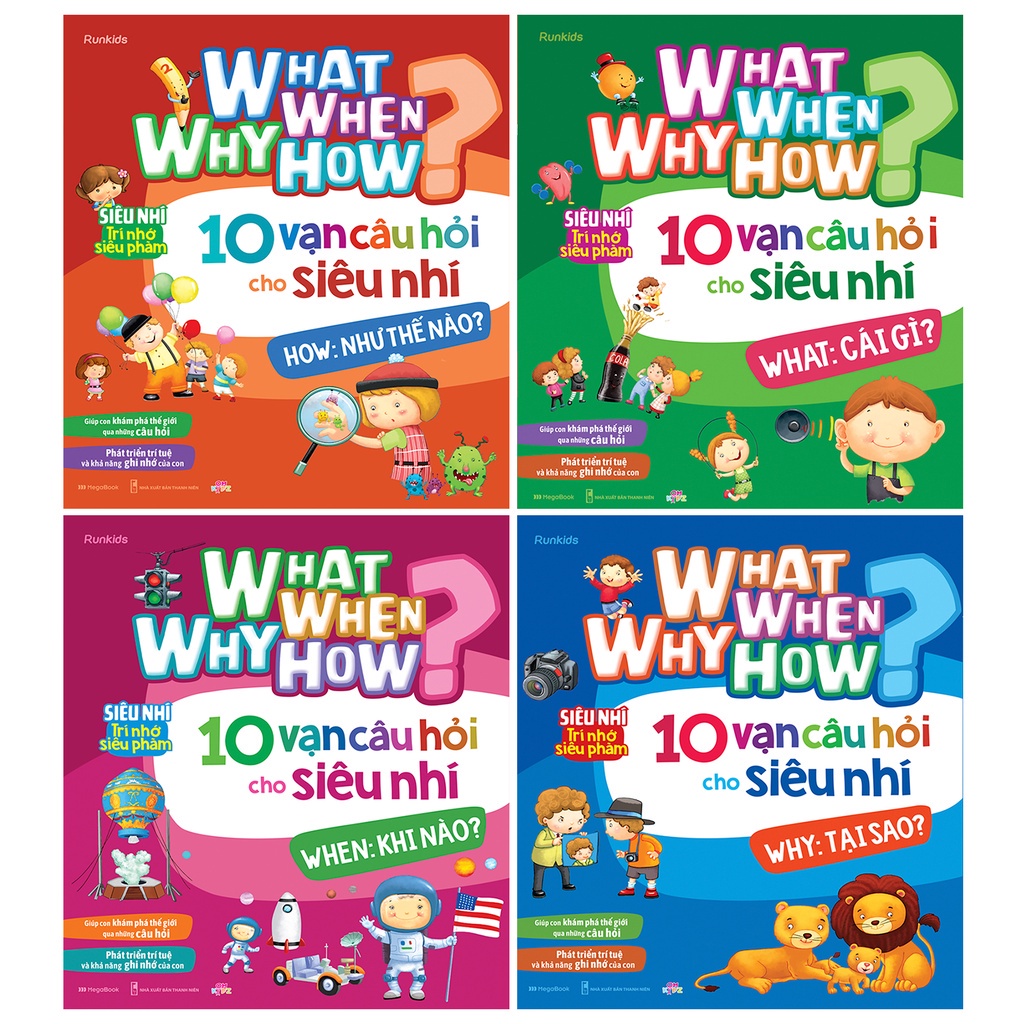 Sách - Combo What Why When How 10 vạn câu hỏi cho siêu nhí MEGAMN9580