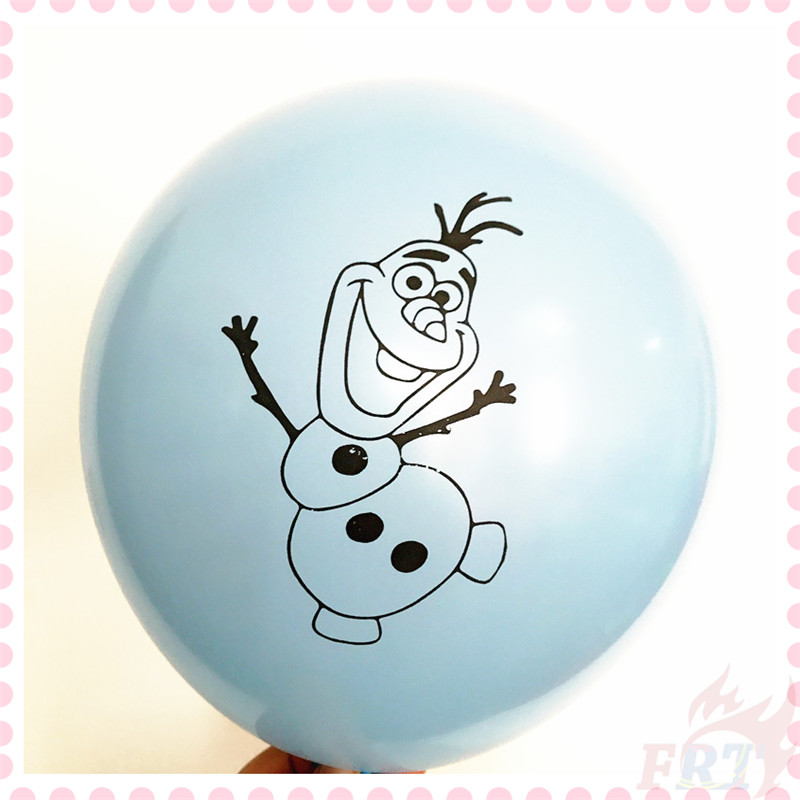 Bong bóng 12inch chủ đề Disney Frozen Anna &amp; Elsa chất liệu Latex