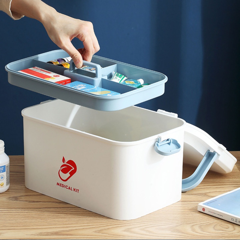Hộp Đựng Dụng Cụ Sơ Cứu Có Nắp Và Tay Cầm Tiện Lợi
