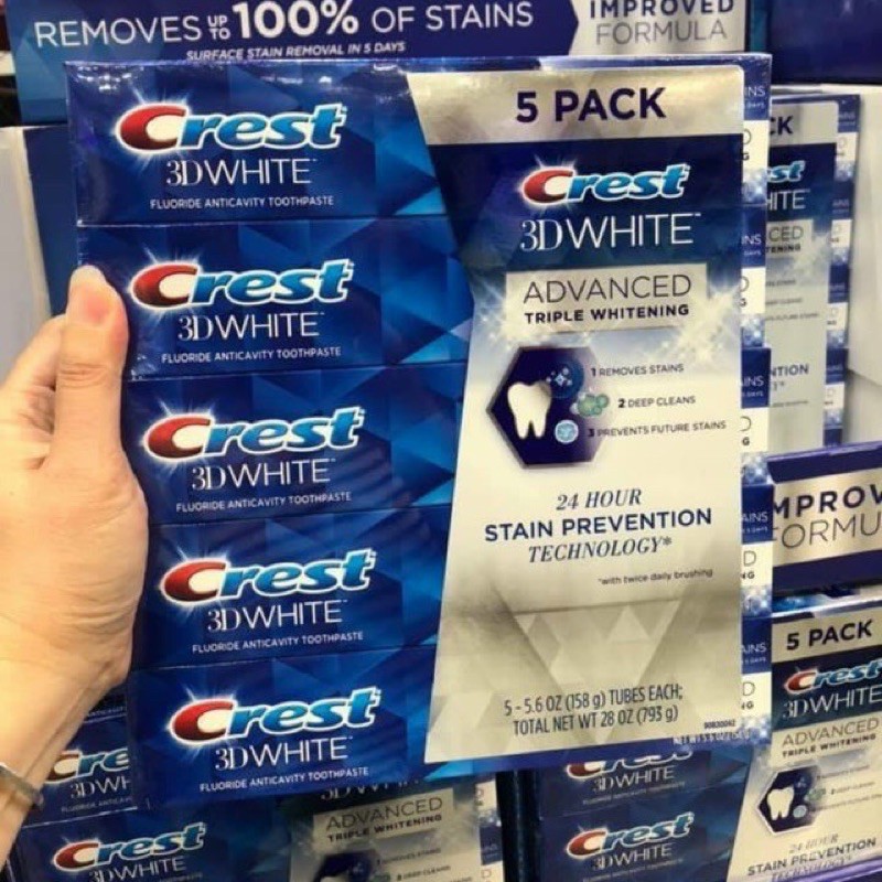 Kem Đánh Răng Crest 3D White 143Gr