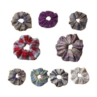 Cột tóc vải kẻ scrunchies MS8001