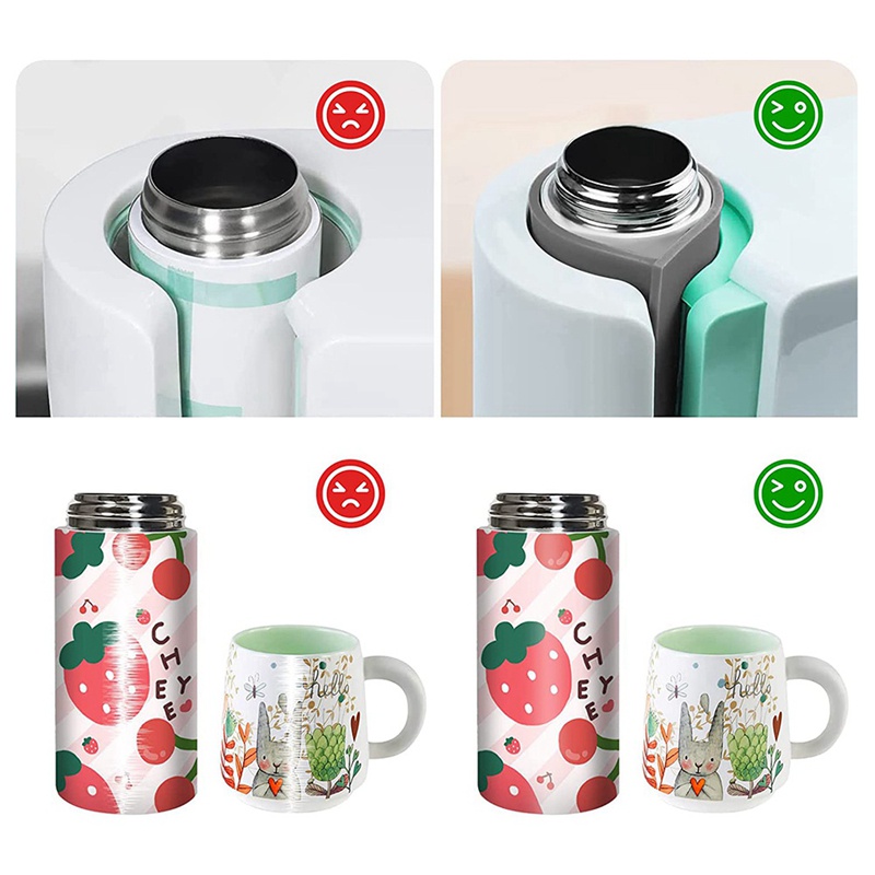 Set 3 Miếng Bọc Cốc Nước + 3 Đế Nhấn Bằng Silicone Dày Dặn Tiện Dụng
