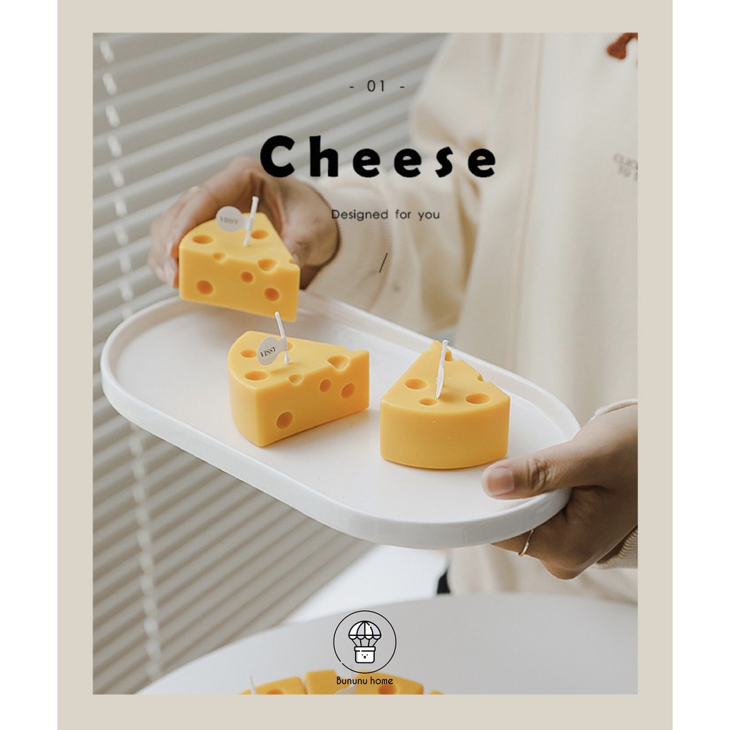 Nến thơm hình phô mai, chính hãng Vissy, nến cheese siêu đáng yêu
