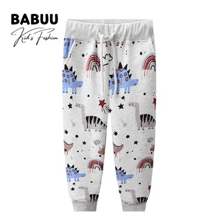 Quần nỉ trẻ em, quần nỉ Babuu Fashion có bo gấu và dây rút họa tiết khủng long MT - 16