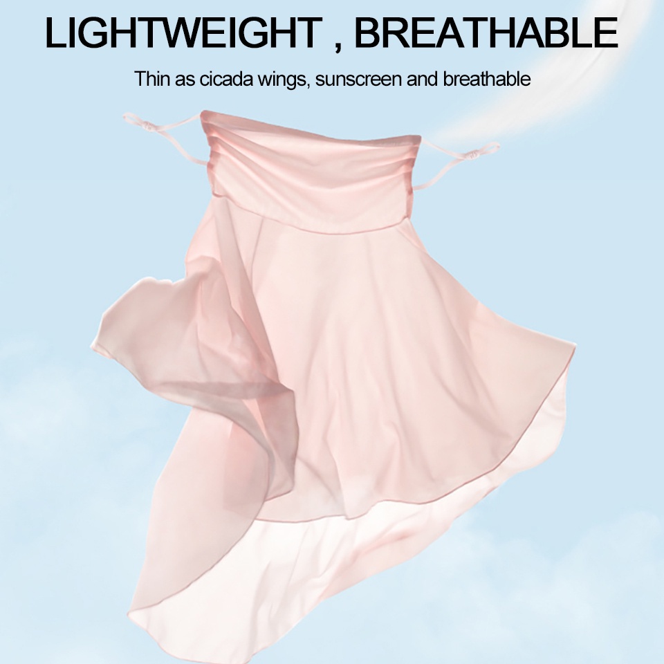 Khẩu Trang Chống Nắng Tia UV Bằng Lụa Lạnh Thoáng Khí