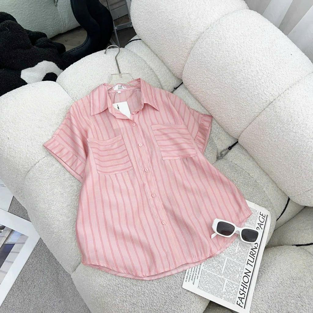 Áo sơ mi kẻ cộc tay Mã 17531
