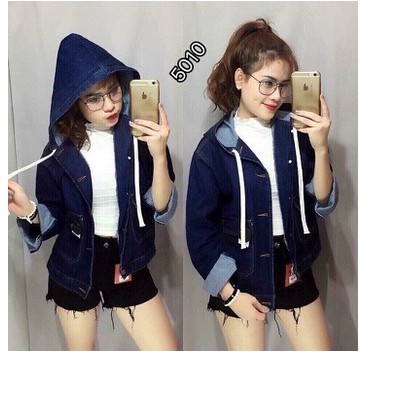 ÁO KHOÁC JEAN NỮ - ĐẸP - GIÁ RẺ CÓ MŨ TRÙM SIÊU ĐẸP 3MJ