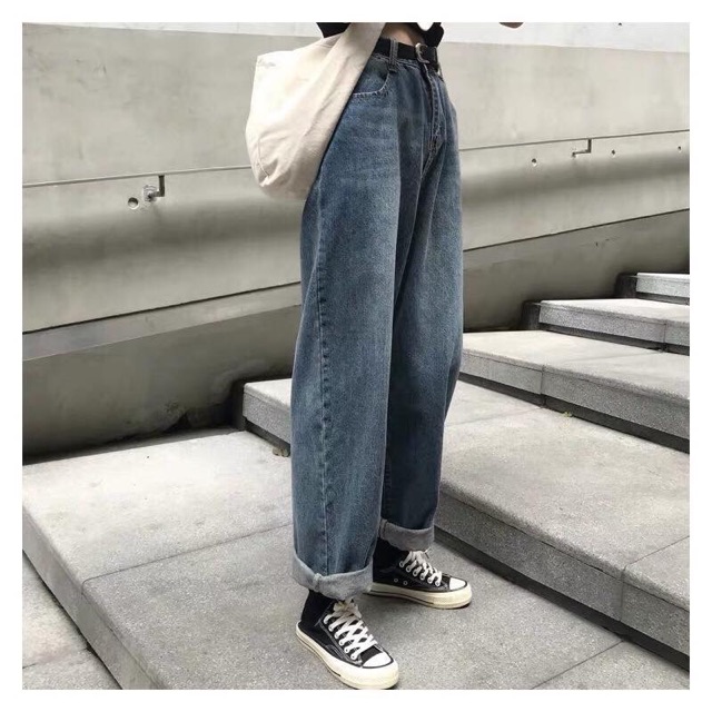 Quần jeans ống rộng