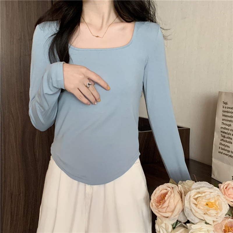 Áo Thun Tay Dài Cổ Chữ U Phong Cách Thời Trang Mới 54298