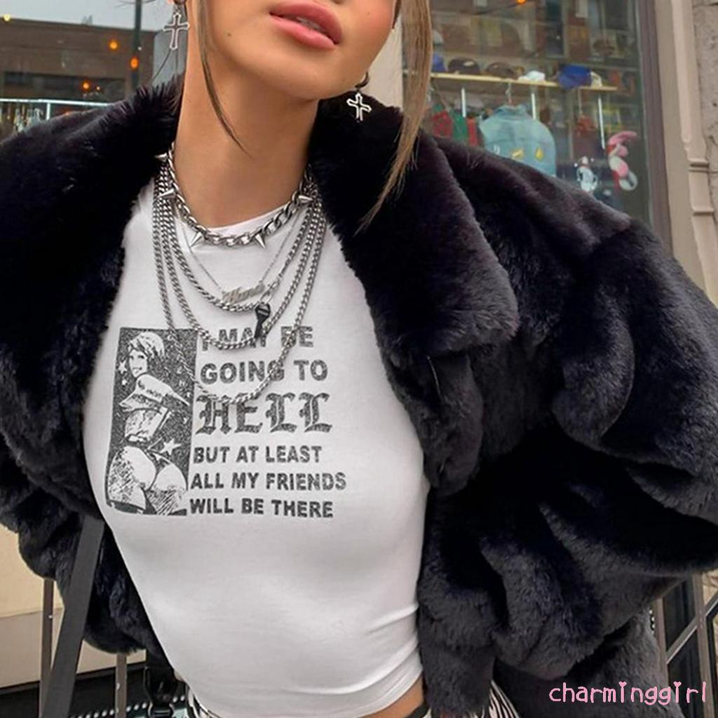 Áo Thun Tay Ngắn Cổ Tròn Thời Trang Cho Nữ