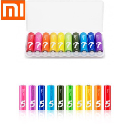 Pin Xiaomi Rainbow 5 (AA) và 7 (AAA) vỉ 10 viên - Pin AA/AAA Xiaomi Rainbow Alkaline dung lượng cao