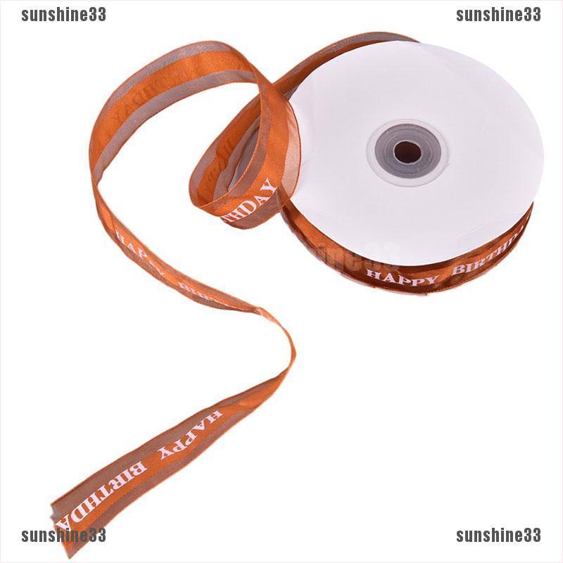 Cuộn Dây Ruy Băng Polyester In Chữ Happy Birthday 33